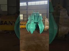 SK350 แขนยืดไสลด์ 25M พร้อมกระบะคีบเปลือกส้มกำลังจะผลิตเสร็จสมบูรณ์